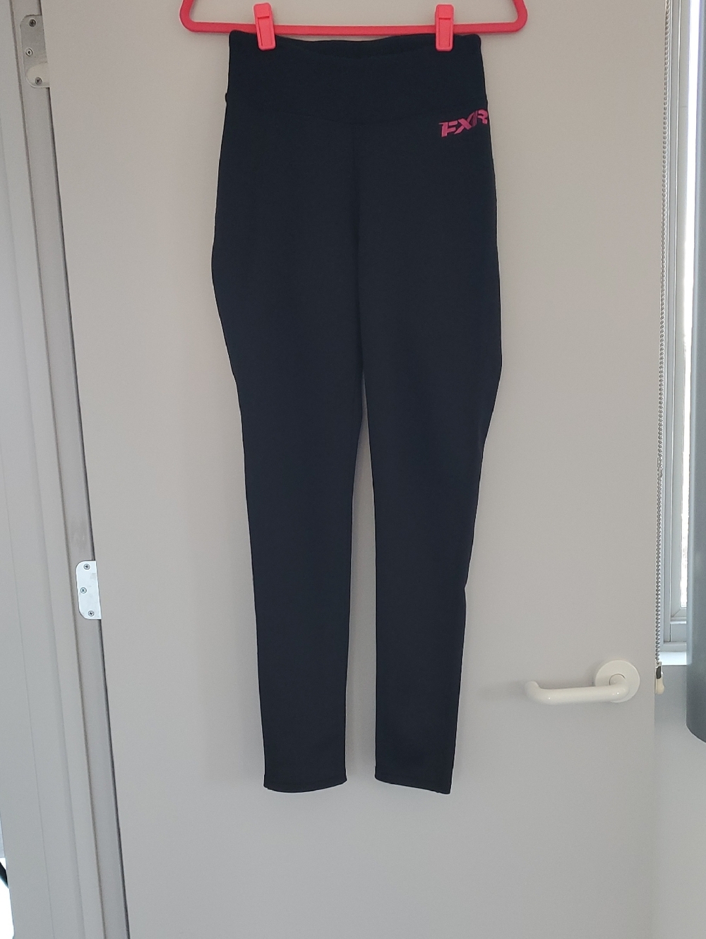 Women's Black Leggings with Pink FXR Logo